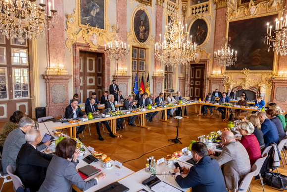 Auswärtige Kabinettssitzung im Residenzschloss Rastatt