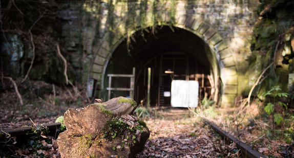 Ein stillgelegter Tunnel auf der Hermann-Hesse-Bahn (Bild: © dpa). 