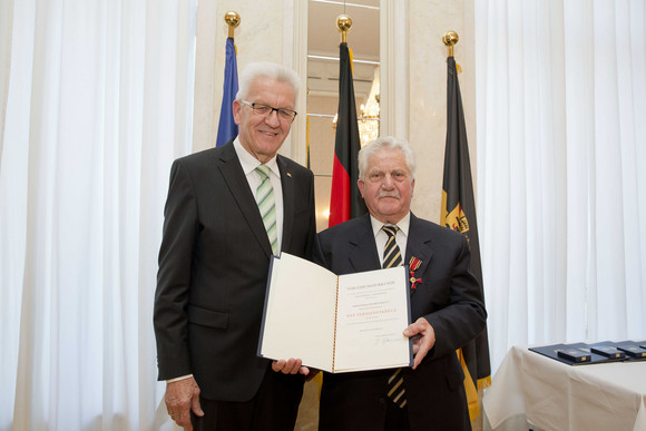 Ministerpräsident Winfried Kretschmann (l.) und Franz Heinrich Kraus (r.)