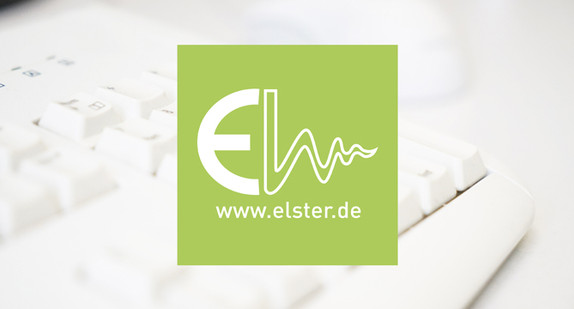 Computertastatur mit ELSTER-Logo (Quelle: Ministerium für Finanzen Baden-Württemberg)