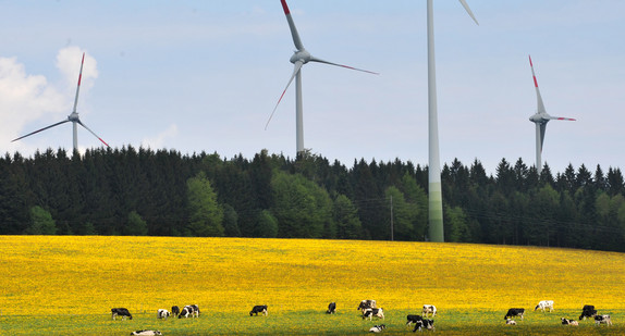 Windräder drehen im Wind. (Bild: © dpa)