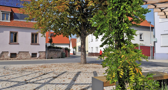 Der Tigyplatz in Leimen nach der Sanierung