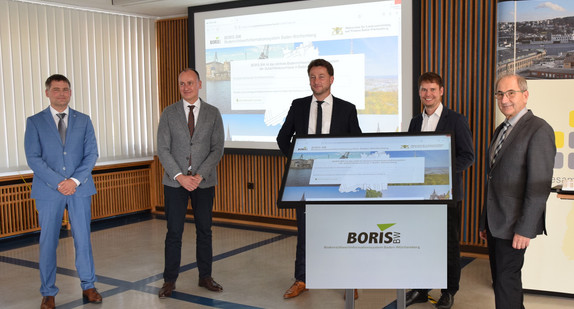 Ministerialdirektor Dr. Christian Schneider bei einer Veranstaltung zu BORIS-BW im Landesamt für Geoinformation und Landentwicklung