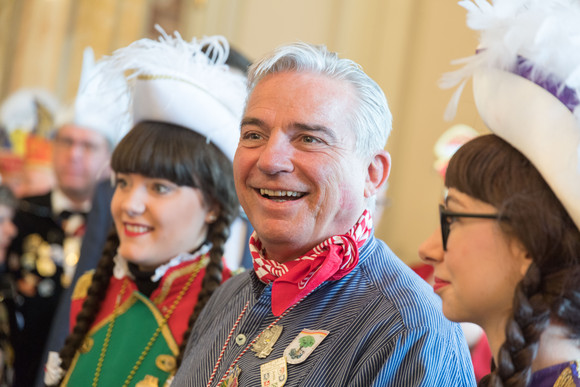 Innenminister Thomas Strobl (M.) beim Empfang für die Karnevals- und Fastnachtsvereine des Landes (Foto: Staatsministerium Baden-Württemberg)