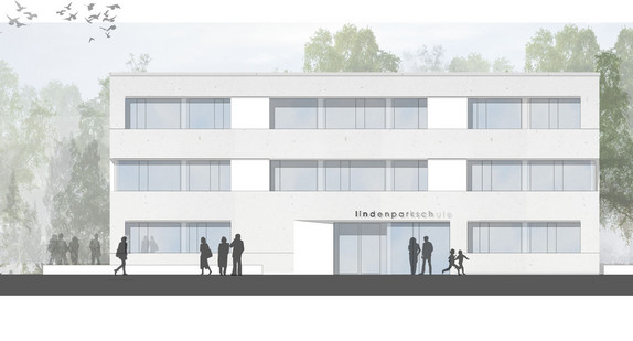 Visualisierung der Lindenparkschule. (Bild: herzog+herzog freie architekten bda)