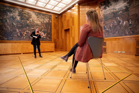 1:1 Konzert im Gobelinsaal der Villa Reitzenstein (Bild: Staatsministerium Baden-Württemberg)