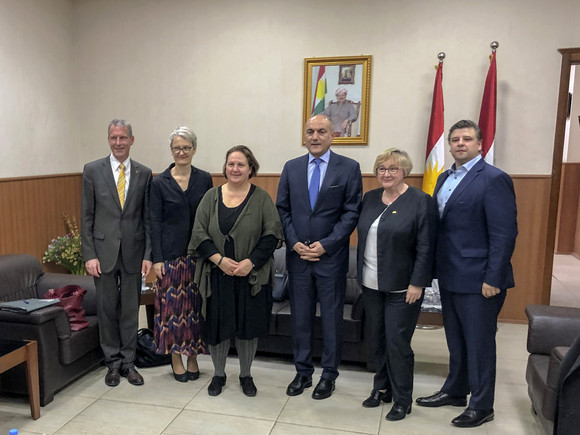 Politisches Gespräch mit dem Planungsminister der Region Kurdistan-Irak Dr. Ali Sindi in Erbil.