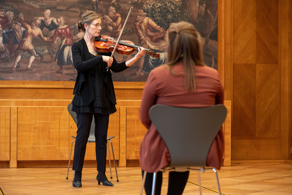 1:1 Konzert im Gobelinsaal der Villa Reitzenstein (Bild: Staatsministerium Baden-Württemberg)