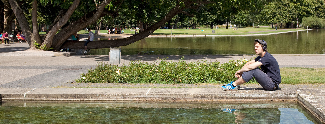 Mann im Park