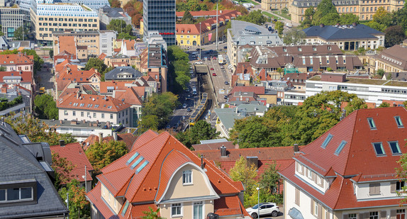 Blick über Stuttgart von der Gänsheide.