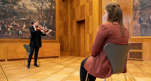 1:1 Konzert im Gobelinsaal der Villa Reitzenstein (Bild: Staatsministerium Baden-Württemberg)