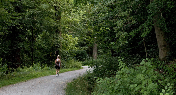 Joggerin im Wald