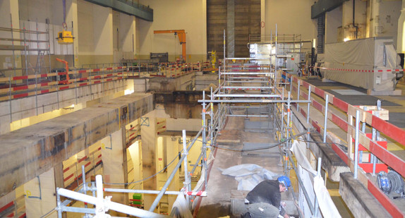 Rückbau des Maschinenhauses im Kernkraftwerk Obrigheim (Foto: Umweltministerium Baden-Württemberg)