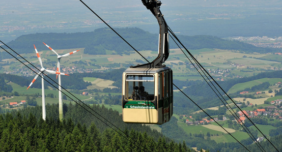 Eine Kabine der Schauinslandbahn bei Freiburg (Bild: © dpa)