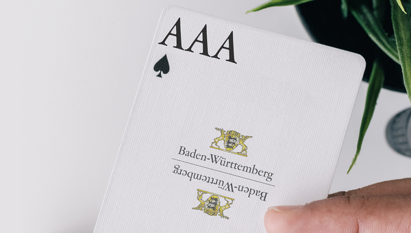 Spielkarte mit "AAA" als Rating in BW