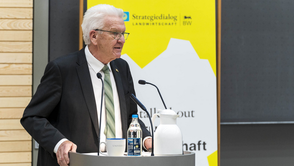 Ministerpräsident Winfried Kretschmann bei seiner Rede